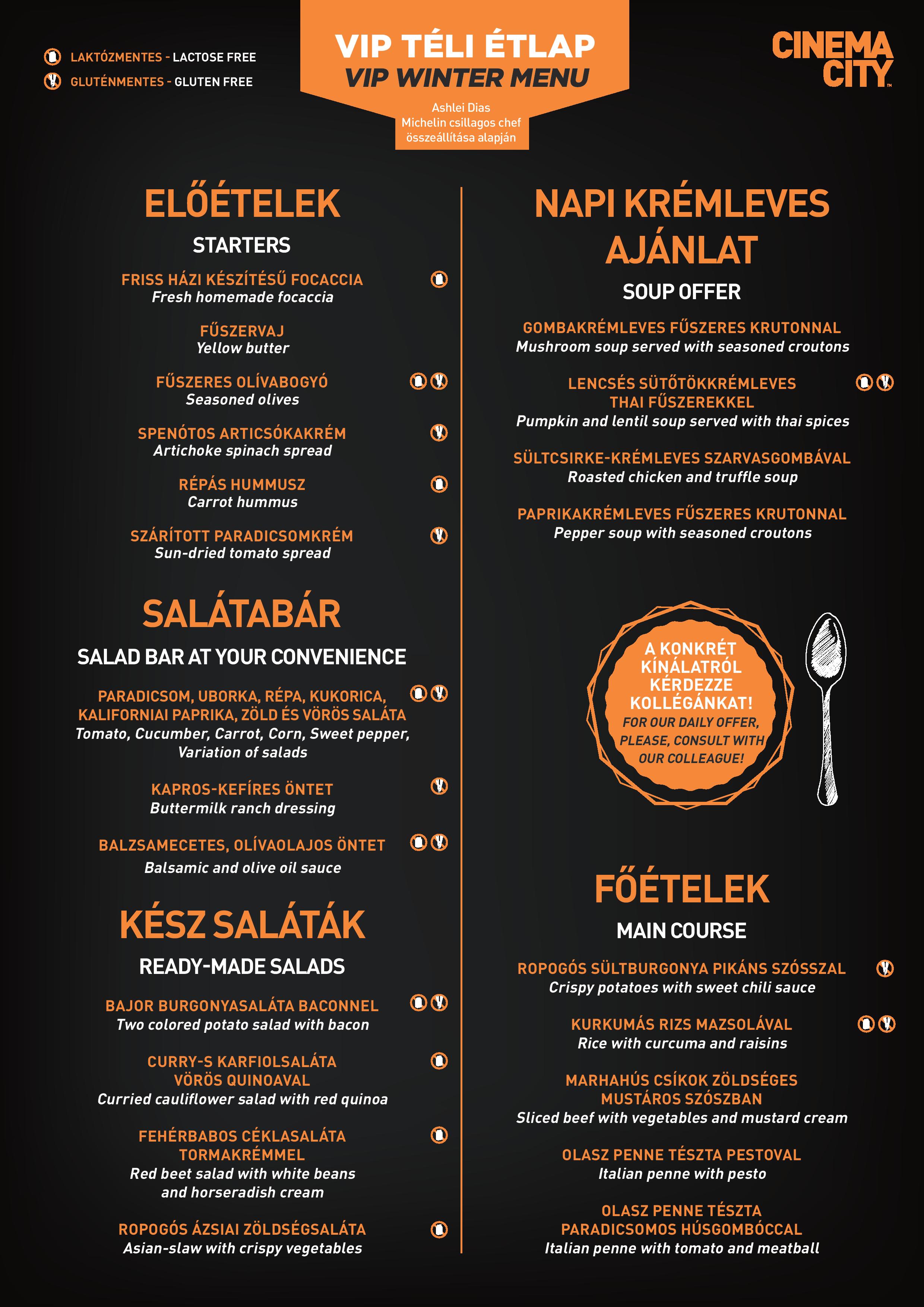 VIP Menu